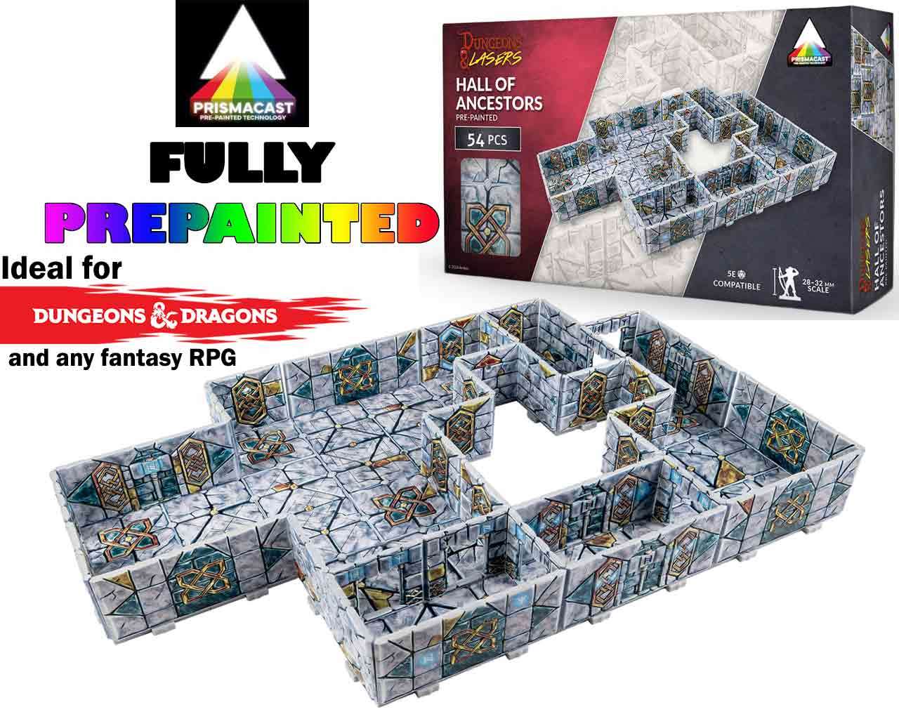 Dungeons & lasers: hallarna av förfäder - prismacast förmålade terränger