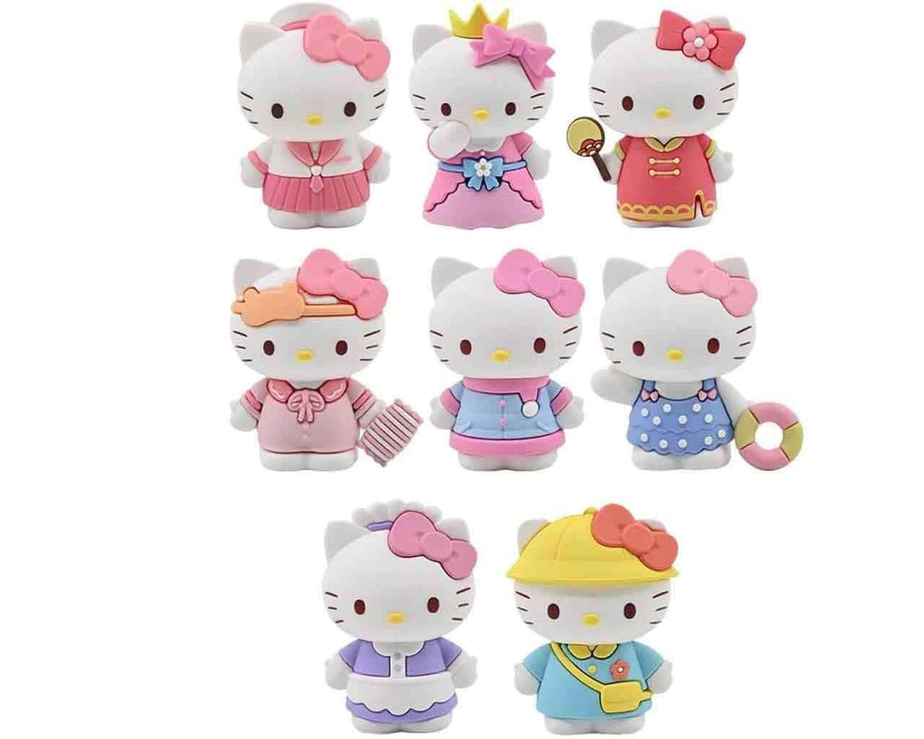 Hello Kitty - 7 cm Figurin Kläddesign Serie - Display (12) yume
