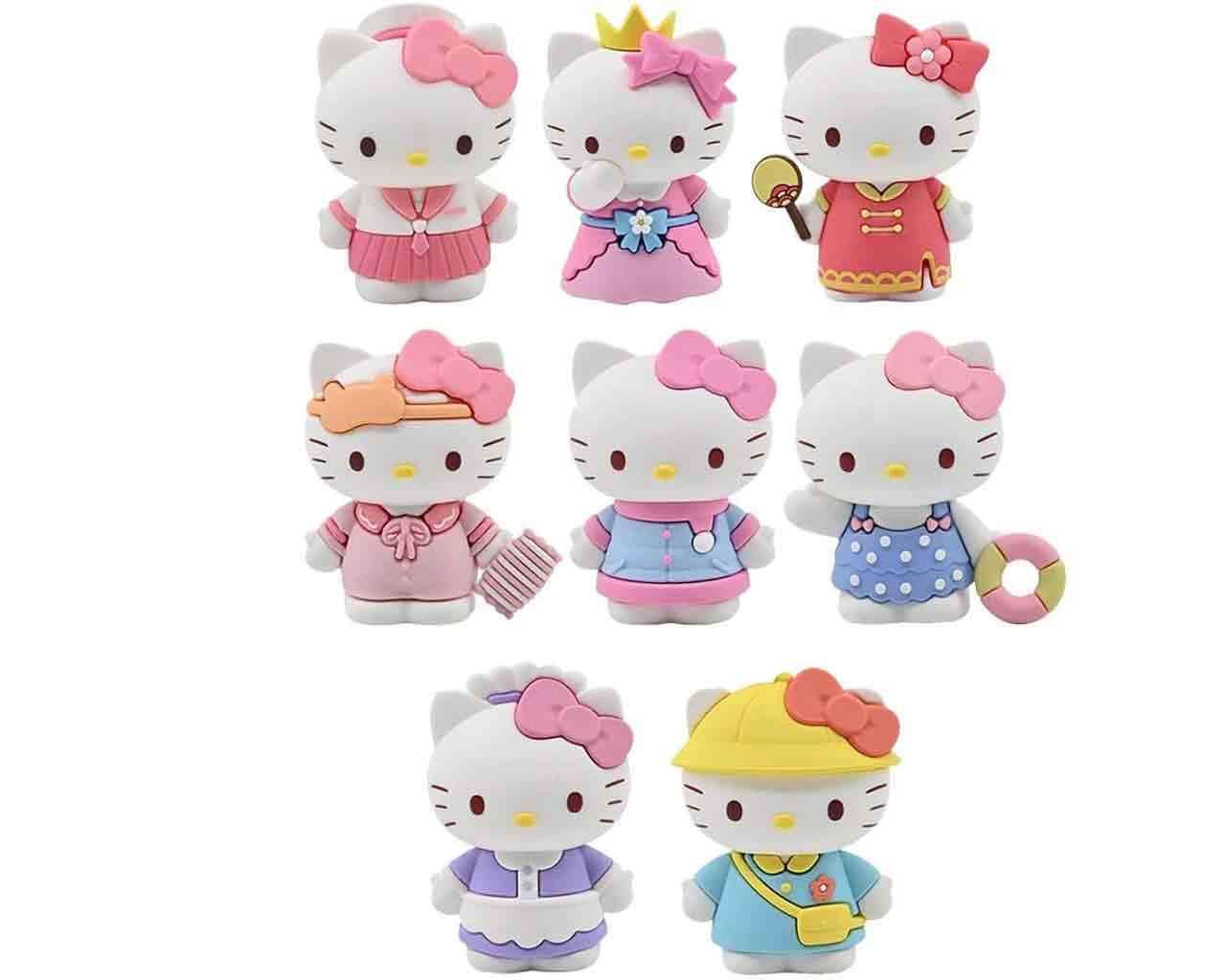 Hello Kitty - 7 cm Figurin Kläddesign Serie - Display (12) yume