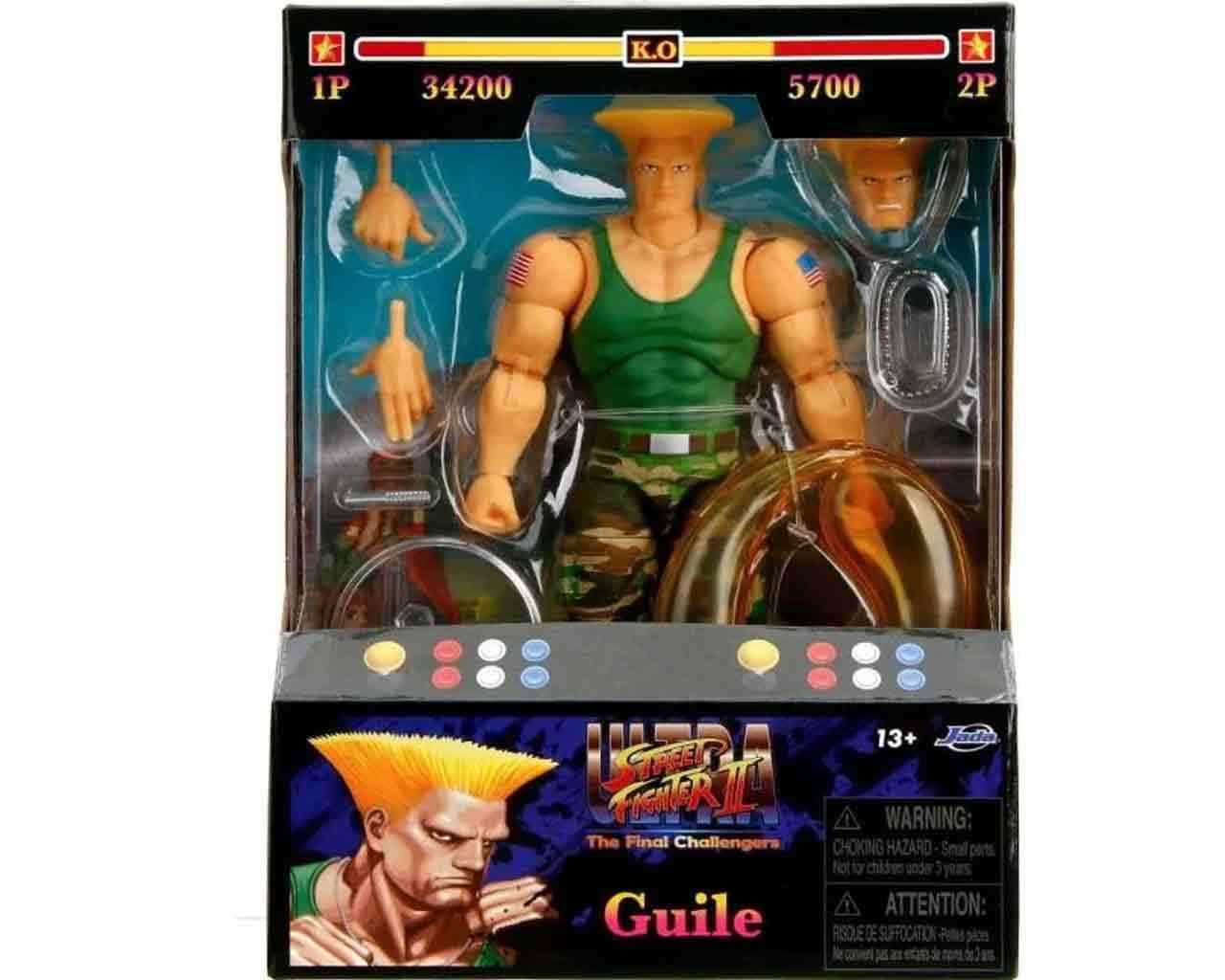 Street Fighter 2: Guile - De Luxe Action Figur Skala 1:12 jada toys