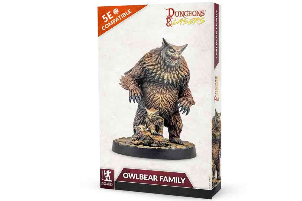 Dungeons & Lasers - Owlbear Familj Miniaturer archon games