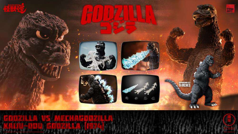 Godzilla vs Mechagodzilla Kaiju-Dou Godzilla 1974 Figurin threea toys/threezero