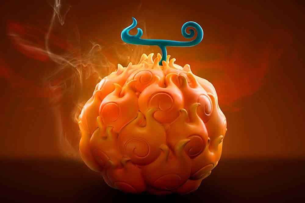 One Piece - Flame-Flame Fruit Livs storlek 1:1 Replica abystyle studio