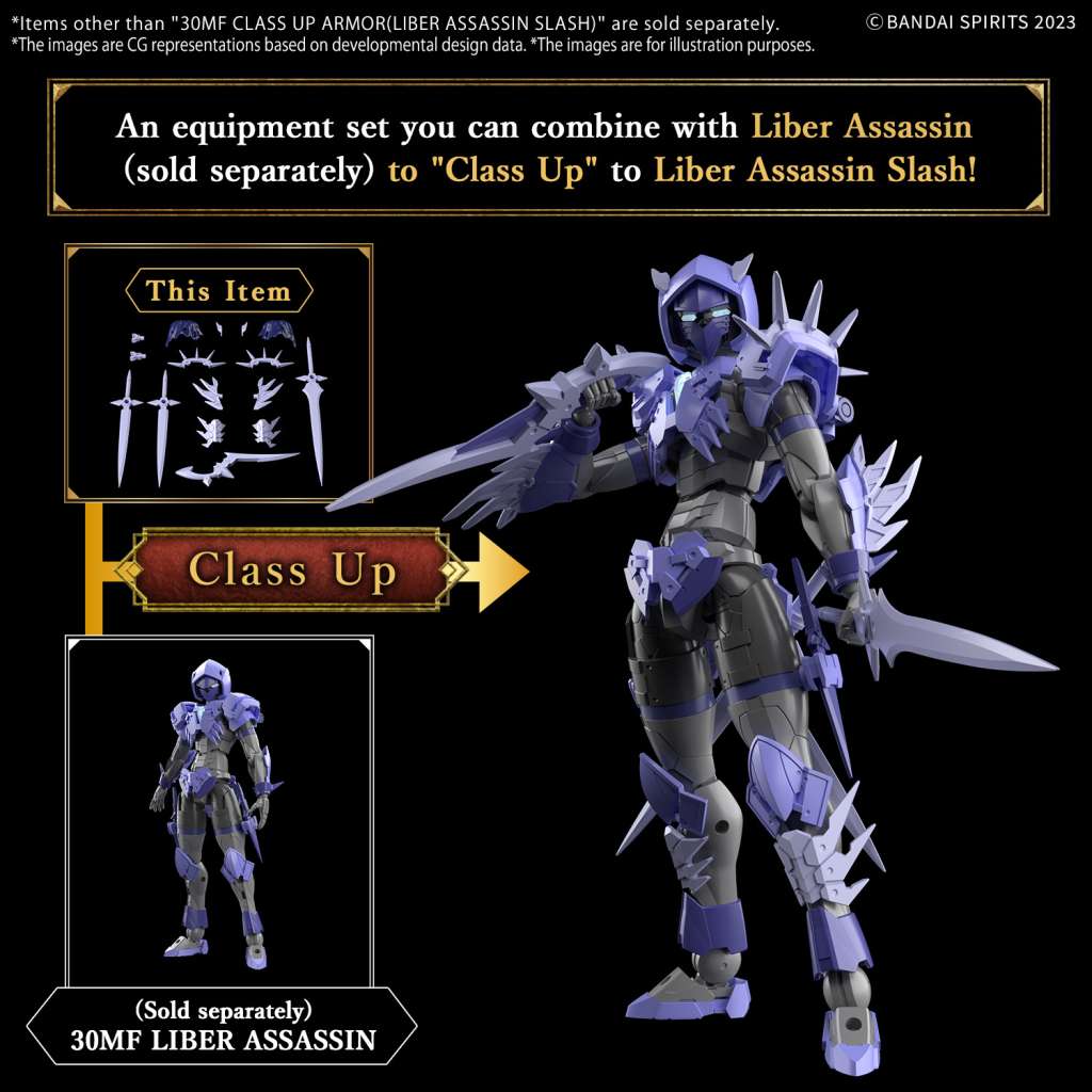 30MF Class Up Armor Liber Assassin Slash bandai model kit gunpla