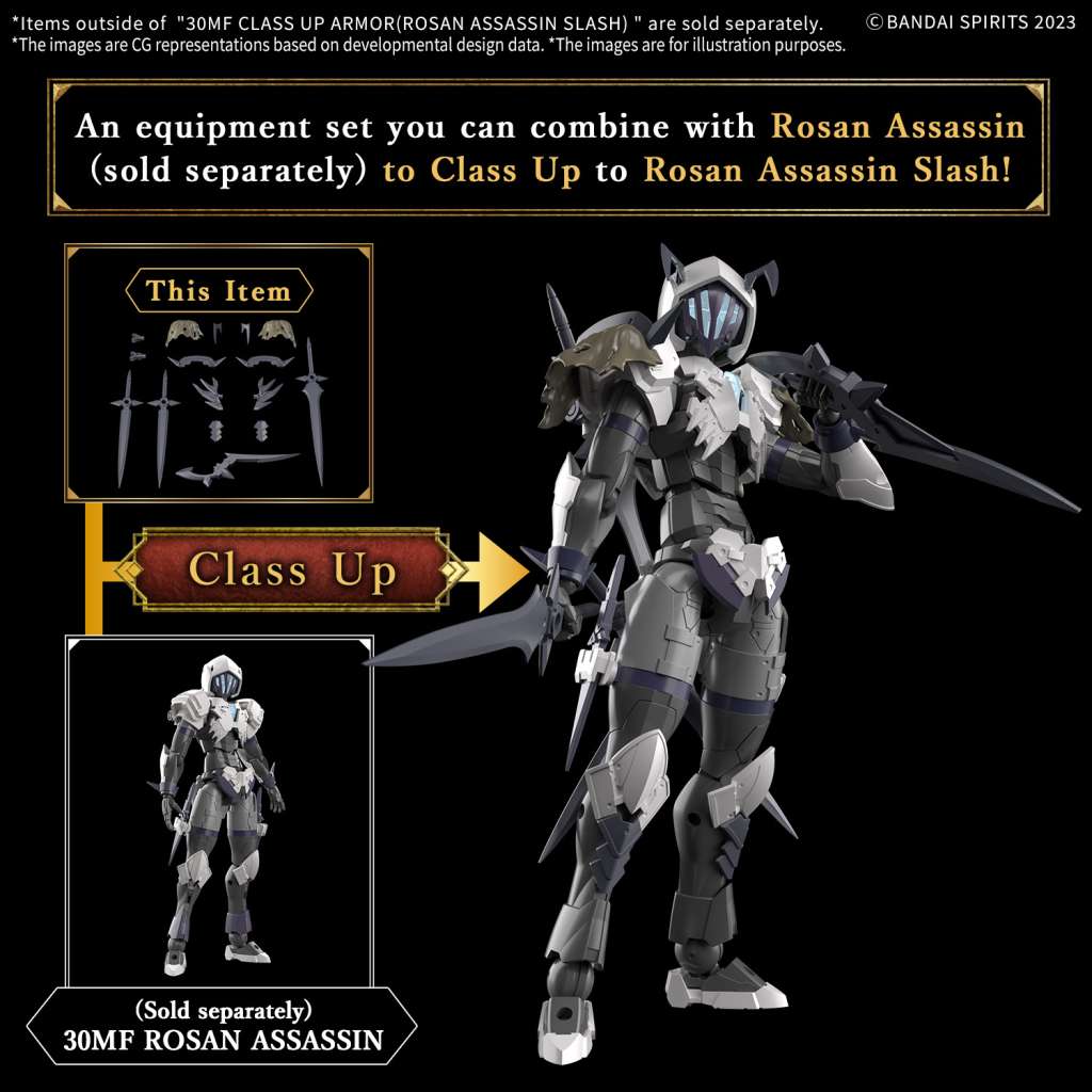 30MF Class Up Armor Rosan Assassin Slash - Professionell Utrustning bandai model kit gunpla