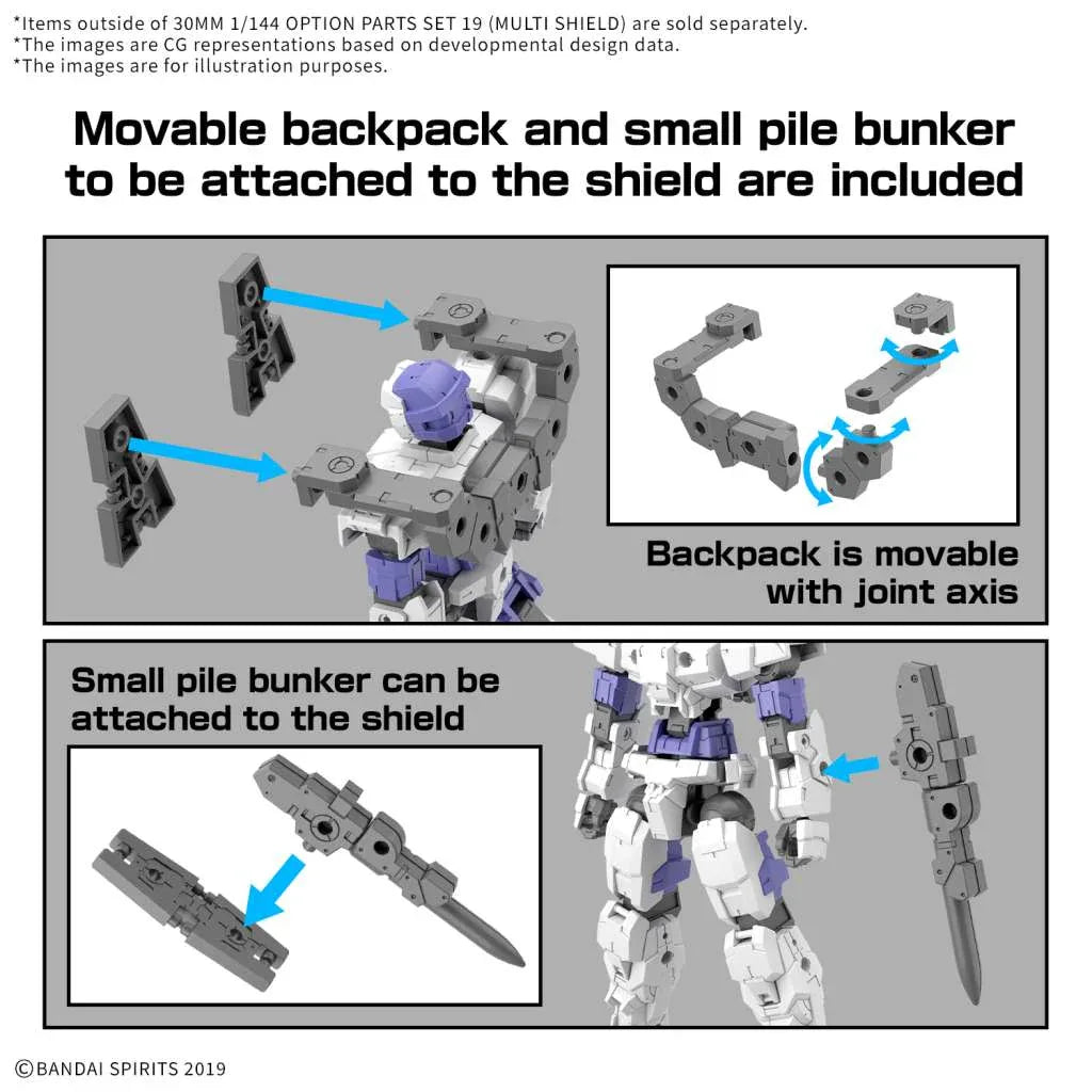30mm Opt Parts Set 19 Multi Shield 1/144 - Robotto
