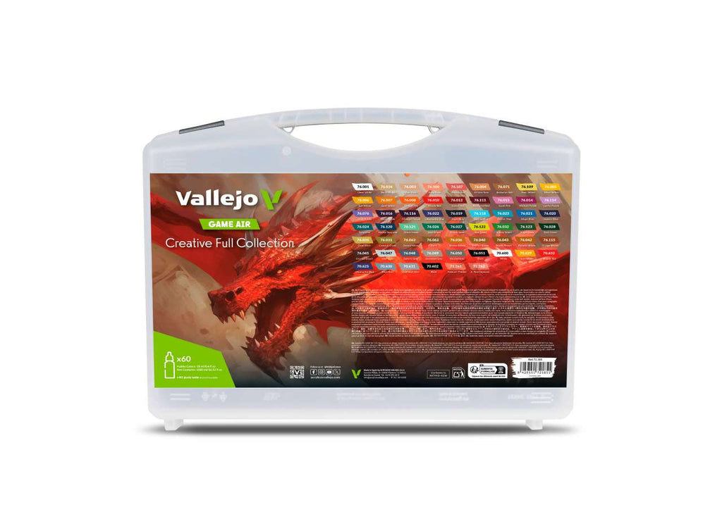 Game Air Case 72185 - Komplett Samling av Akrylfärger vallejo