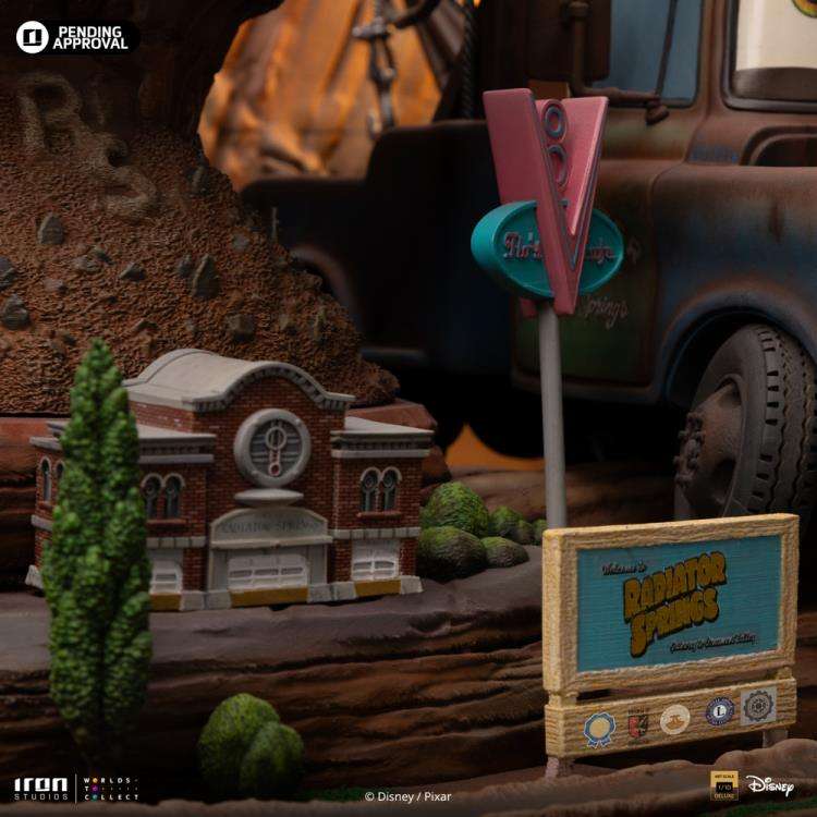 Cars Lightning McQueen + Tow Mater DLX 1/10 Staty iron studios