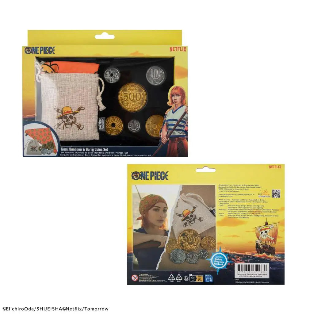 One Piece Nami Bandana och Berry Coins-sats