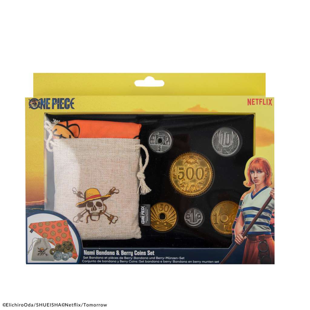 One Piece Nami Bandana och Berry Coins Set cinereplicas