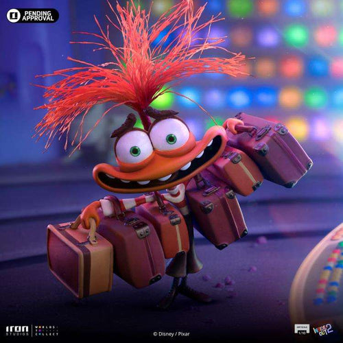 Inside Out 2 Anxity Staty 1/10 - Officiell Samlarartikel iron studios