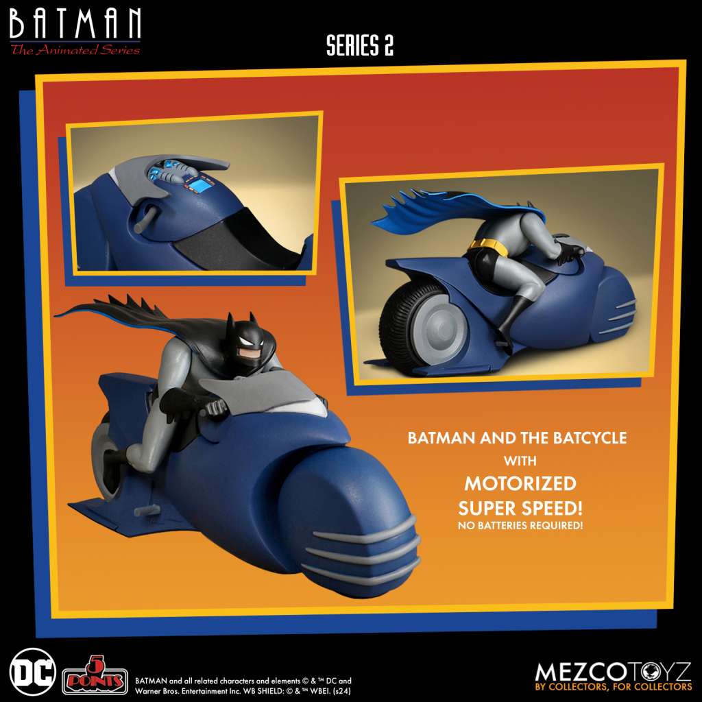 Batman och Batcykeln Figur från Batman: The Animated Series 2 mezco toys