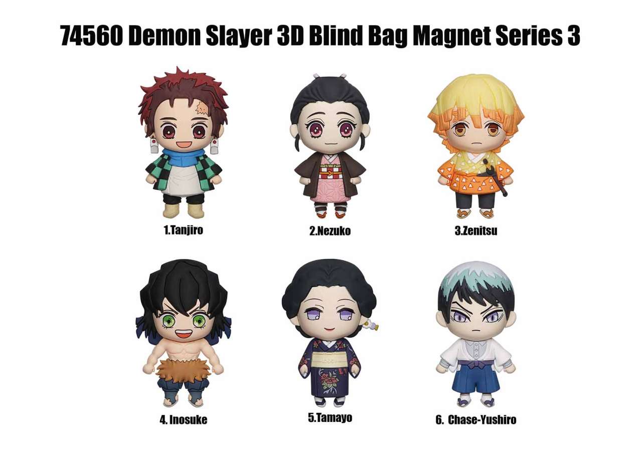 Demon Slayer S.3 Magnets Blind Pack Display (12) monogram