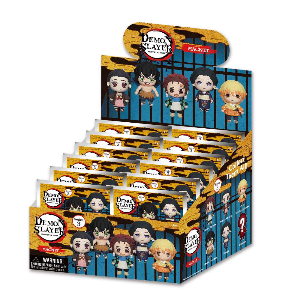 Demon Slayer S.3 Magnets Blind Pack Display (12) monogram