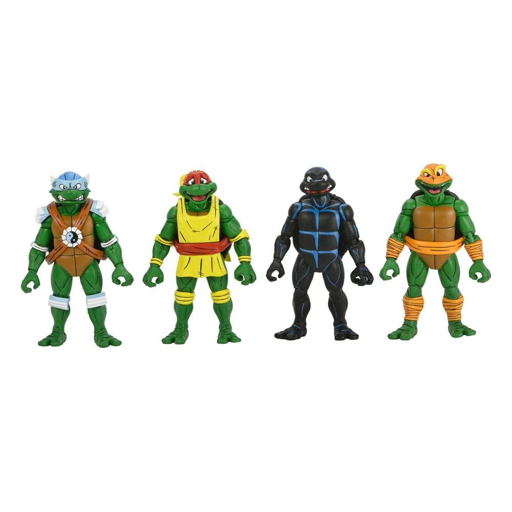 TMNT Stump Wrestling Turtles 4-Pack Actionfigurer neca