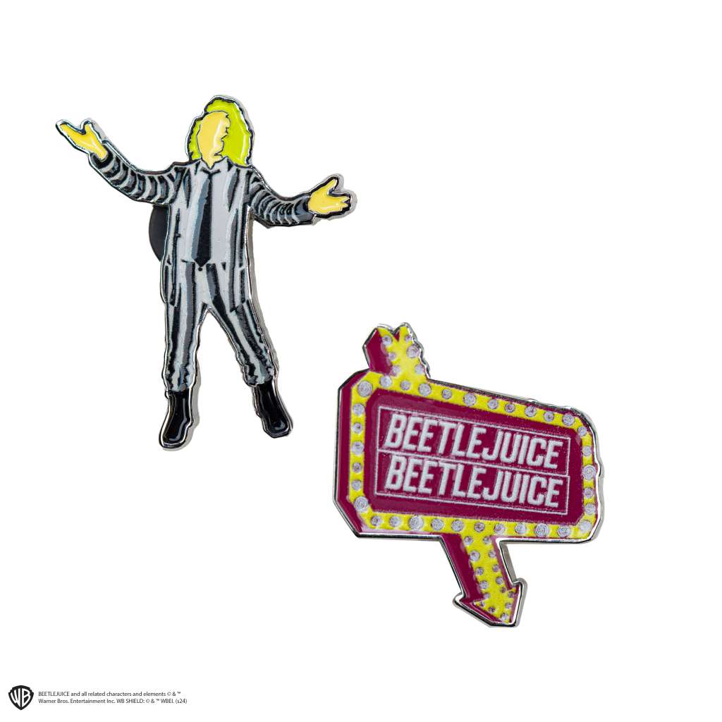 Beetlejuice Pins Set (2) - Samling av Unika Pins cinereplicas