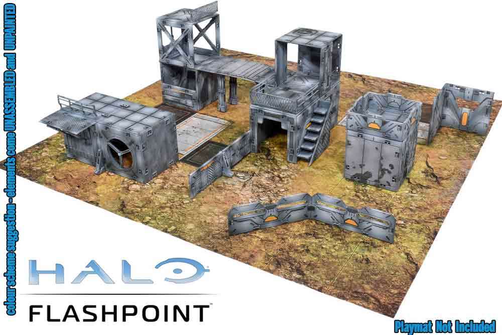 Halo: Flashpoint - Deluxe Byggbar 3D Terrängset mantic