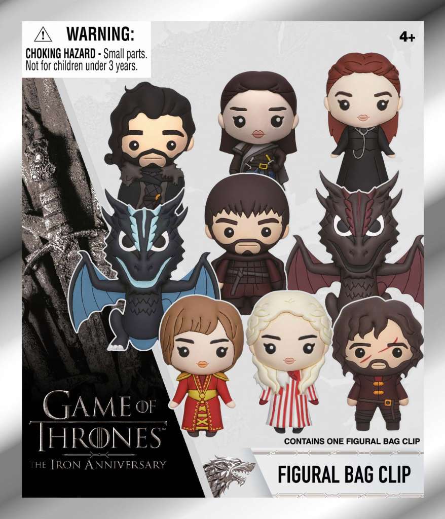 Game of Thrones 3D Foam Bag Clip - Series 1 monogram