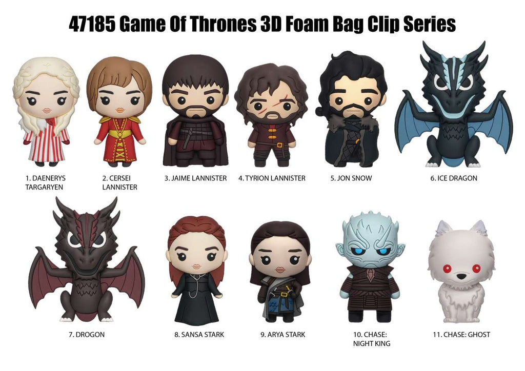 Game of Thrones 3D Foam Bag Clip - Series 1 monogram