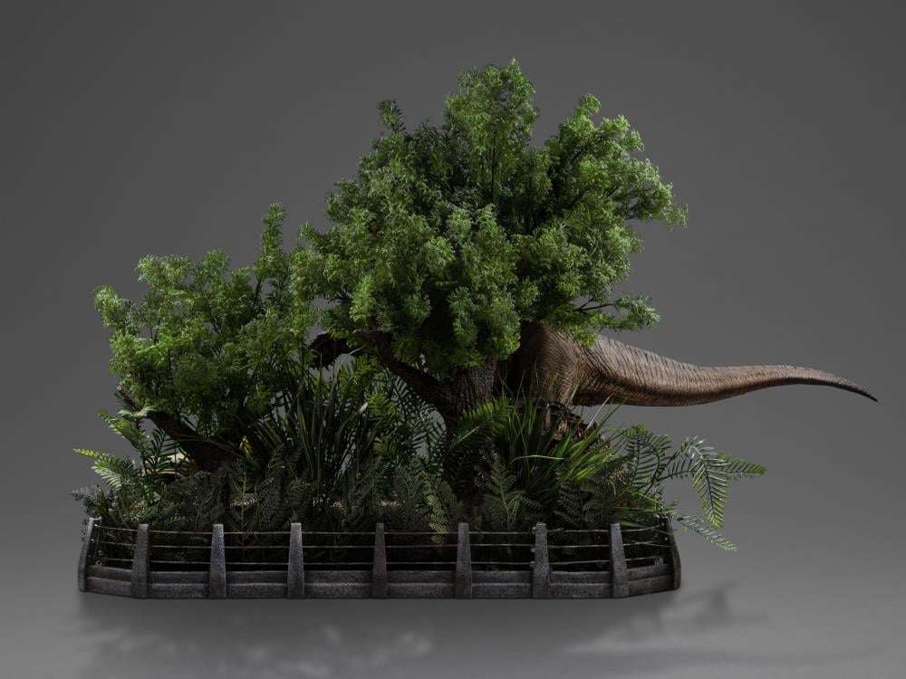 Jurassic Park Demi Art T-Rex Attacks 1/20 Staty iron studios