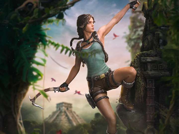 Tomb Raider Lara Croft Deluxe 1/10 Staty iron studios