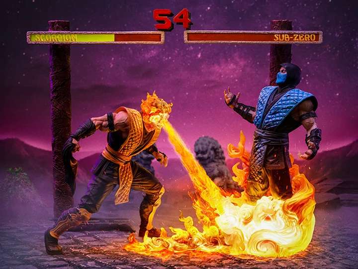 Mortal Kombat Scorpion Fatality 1/10 Deluxe Figur