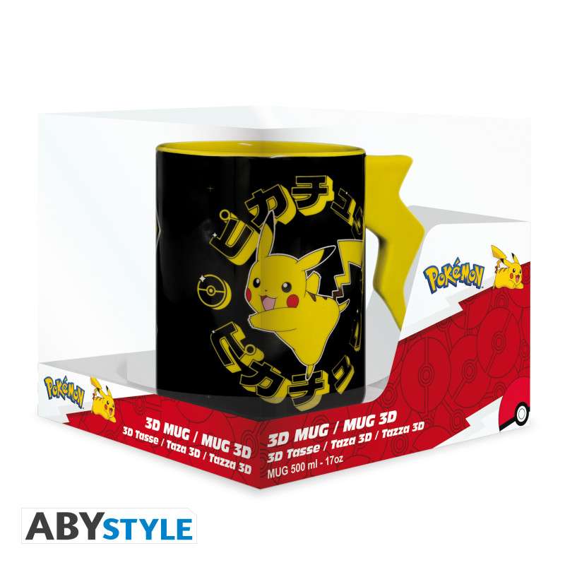 Pokemon Pikachu 3D Mug med Blixtsymbol abystyle studio