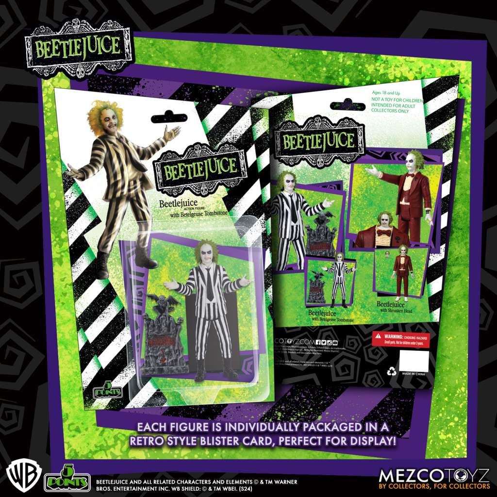 Beetlejuice AF Set (2) – 5 Poäng Samling mezco toys