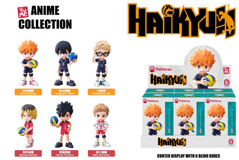 Haikyu Anime Collection - Display (6) Mini-Figurer yume