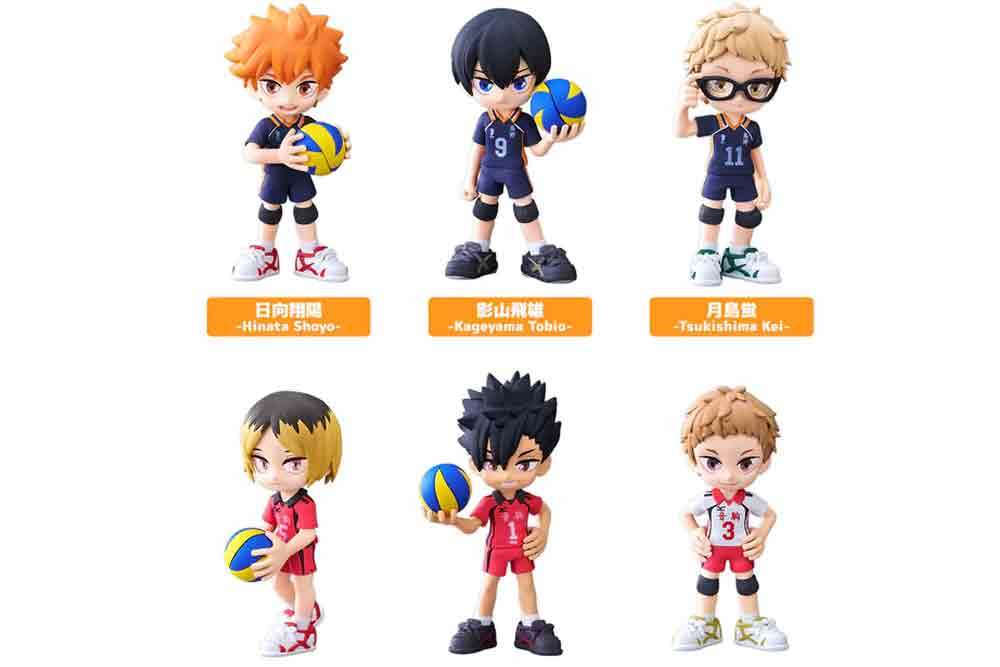 Haikyu Anime Collection - Display (6) Mini-Figurer yume