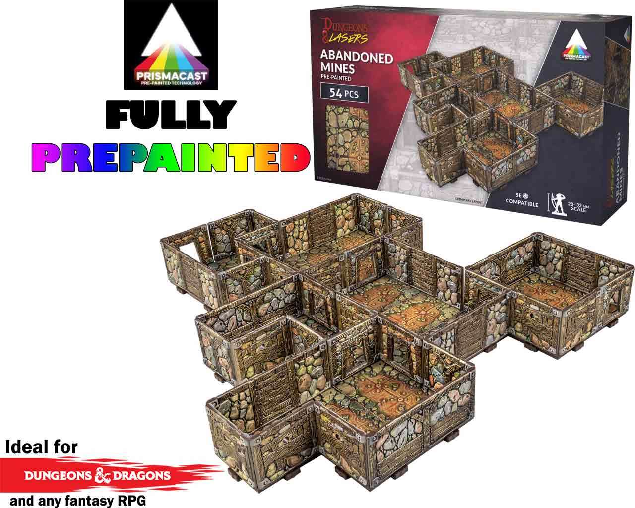 Dungeons & Lasers: Övergivna Gruvor - Prismatic Pre-painted Terräng archon games
