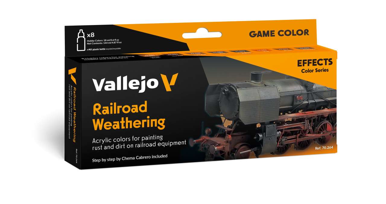 Railroad Weathering av Chema Cabrero - Modellfärgsats 70264 vallejo