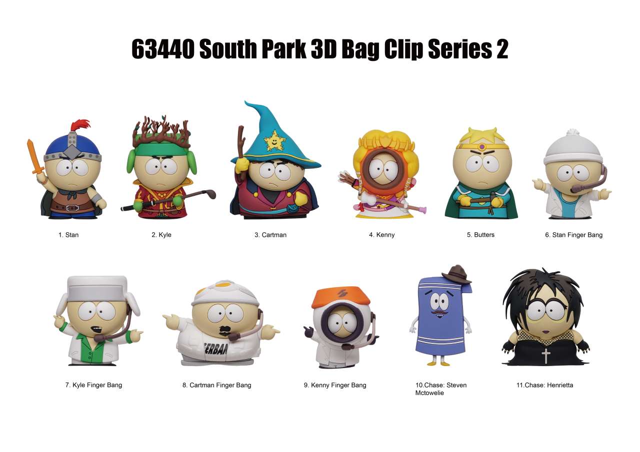 South Park S.2 Bag Clip Blind Box Display (24) monogram