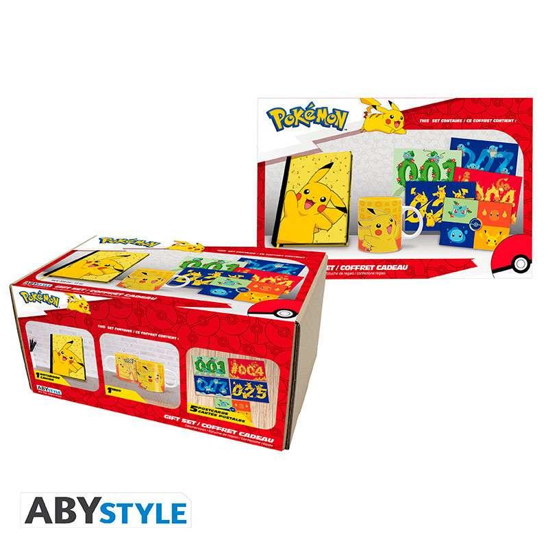 Pokémon Pikachu Presentset - A5 Anteckningsbok, Mugg & Vykort - Robotto