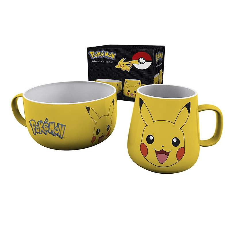 Pokemon Pikachu Frukostset med Mugg och Skål abystyle studio
