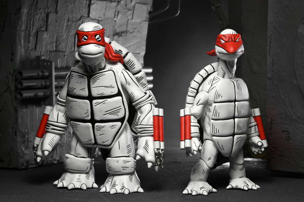 Teenage Mutant Ninja Turtles Mirage B&W First Turtles 2-Pack neca