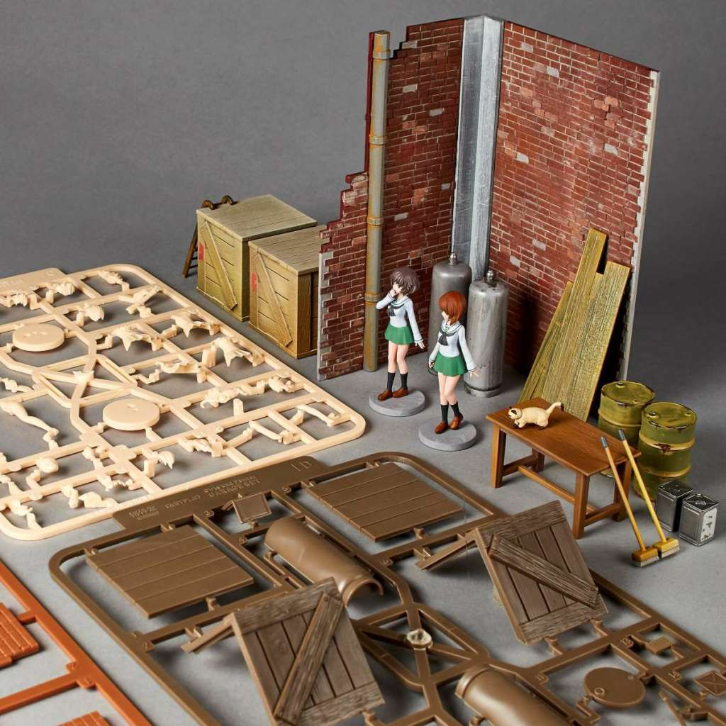 Girls und Panzer Last Chapt Garage Set (A) Artpla Model Kit kaiyodo