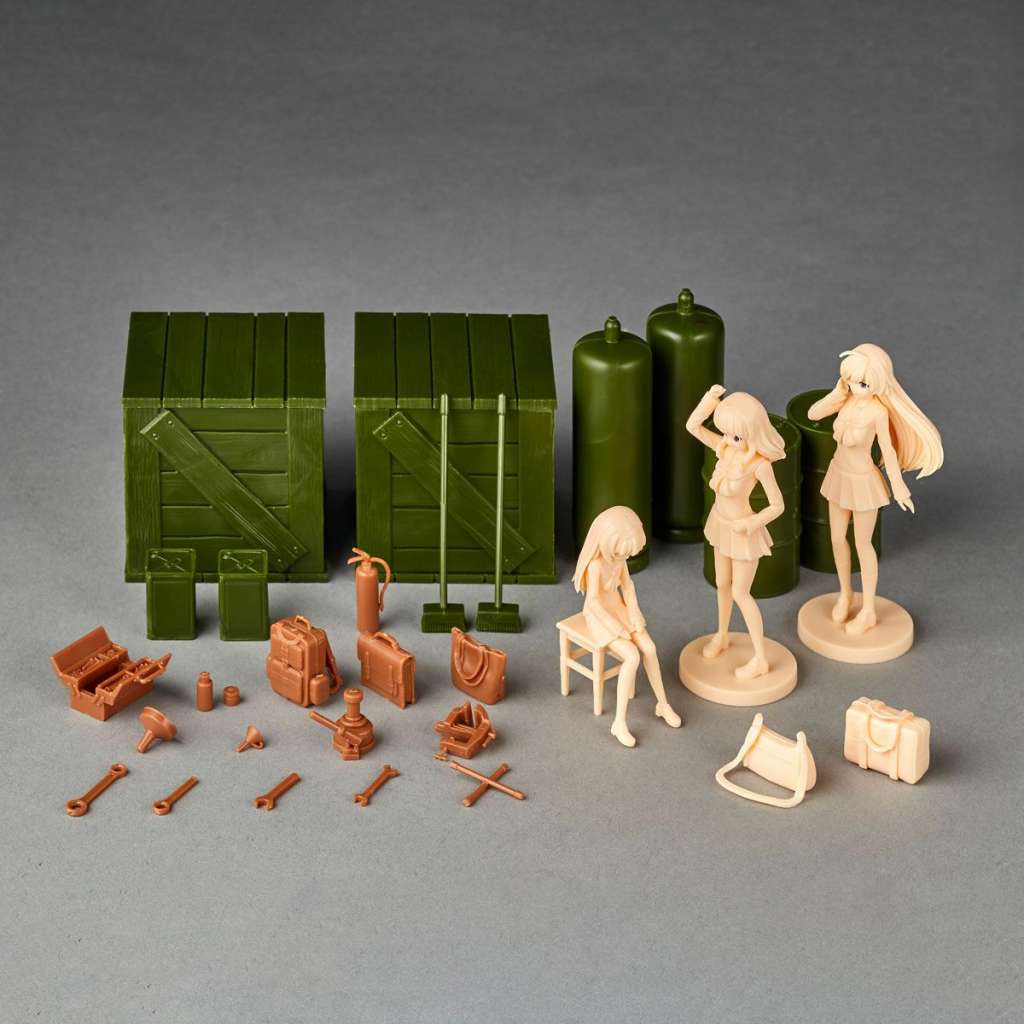 Girls und Panzer Last Chapt Garage Set (B) - ARTPLA Modellkit kaiyodo