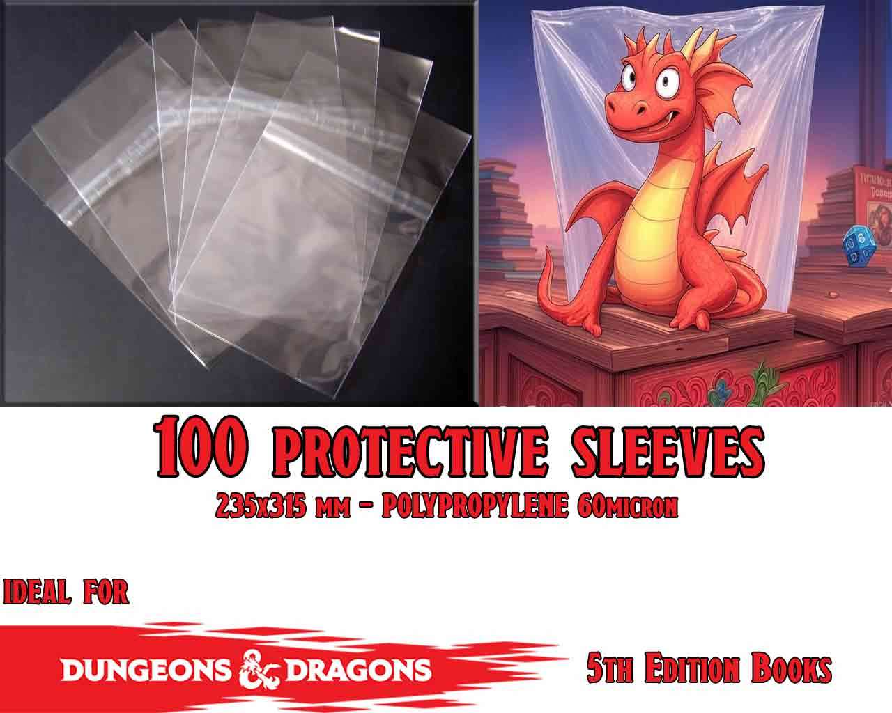 Skyddande kuvert för böcker DnD 5e (100-pack) w.r. buste per fumetti