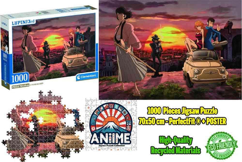 Anime Pussel Kollektion - Lupin III - Solnedgång - 1000 bitar - Robotto