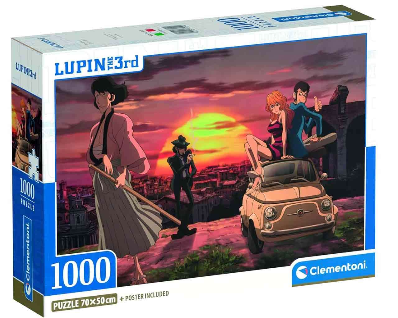 Anime Pussel Kollektion - Lupin III - Solnedgång - 1000 bitar clementoni