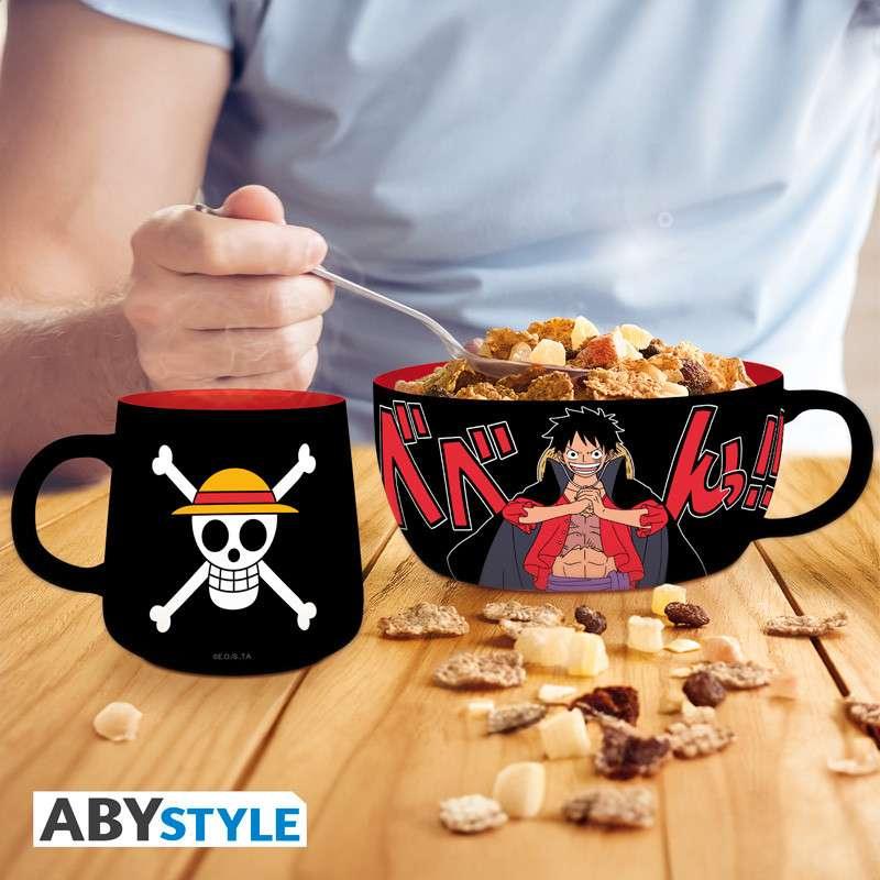 One Piece Luffy Frukostset: Mug & Skål - Robotto