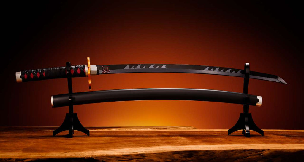 Demon Slayer Nichirin Sword - Tanjiro Kamado & Kyojuro Rengoku Sword Guard Proplica bandai