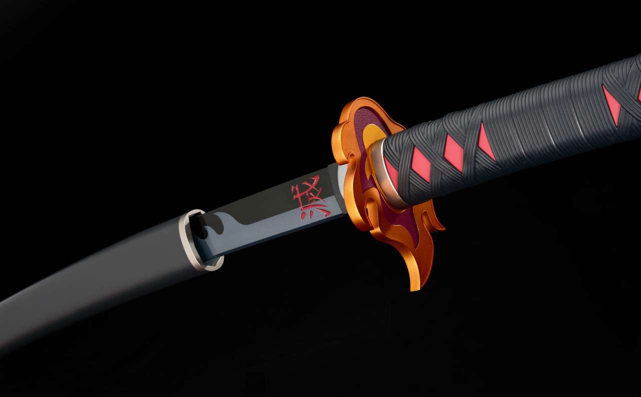 Demon Slayer Nichirin Sword - Tanjiro Kamado & Kyojuro Rengoku Sword Guard Proplica bandai