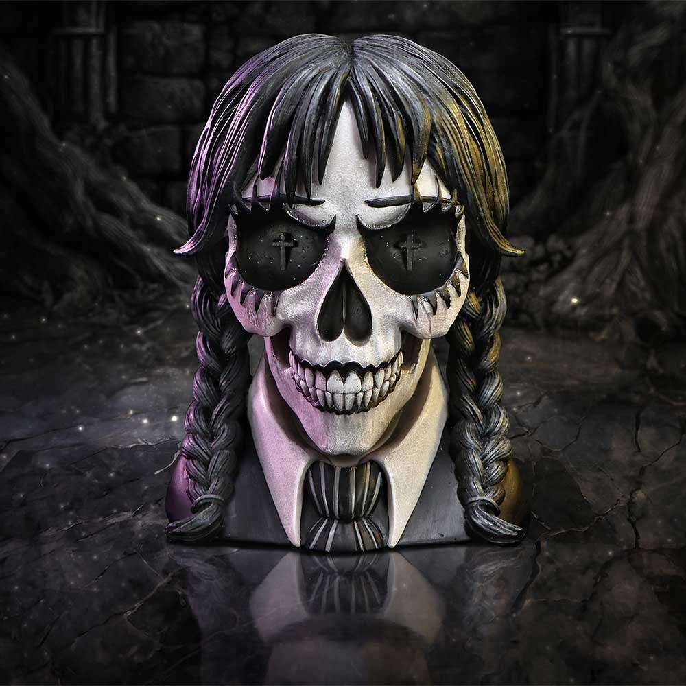 Dark Glare: Gothic School Girl Skull nemesis now