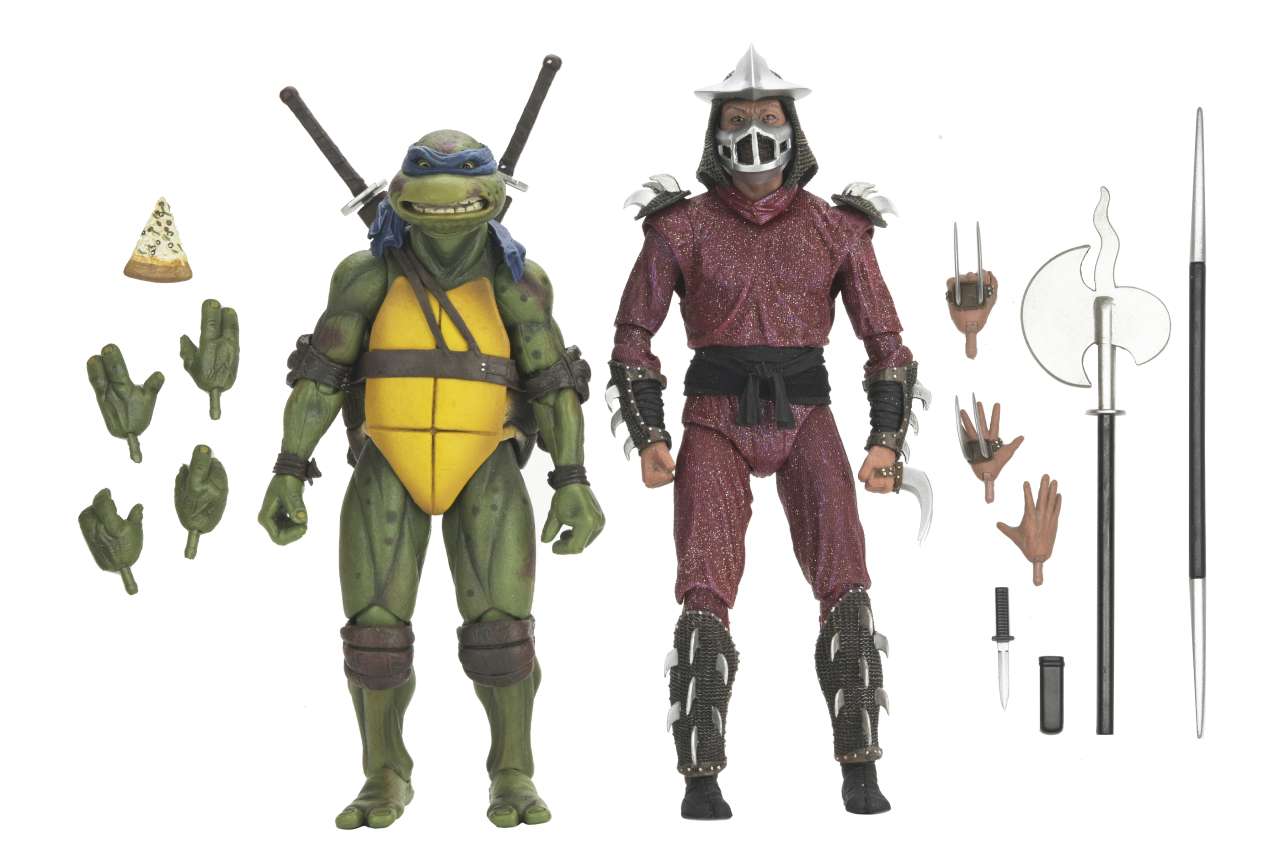 TMNT 1990 Takstrid Strid: Shredder vs Leo 2-Pack AF neca