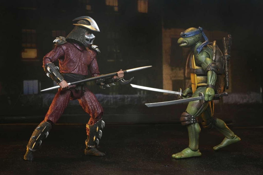 TMNT 1990 Takstrid Strid: Shredder vs Leo 2-Pack AF - Robotto