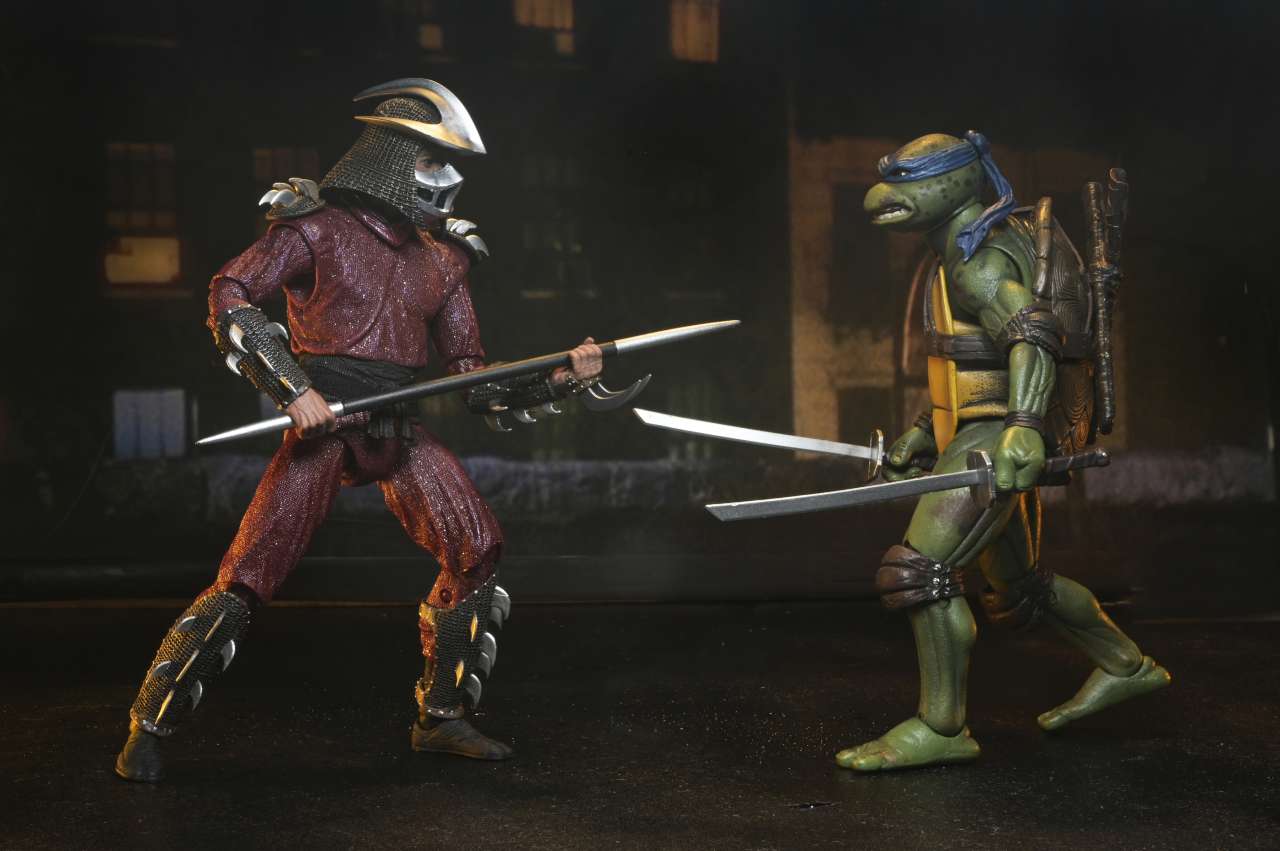 Tmnt 1990 takstrid Shredder vs Leo 2-pack af