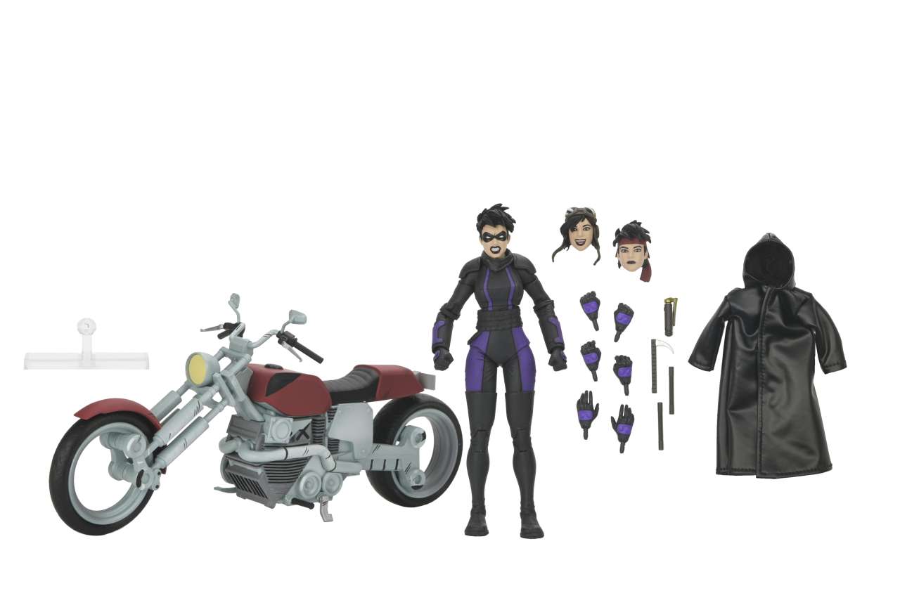 TMNT Last Ronin Casey Marie Actionfigur med Motorcykel neca