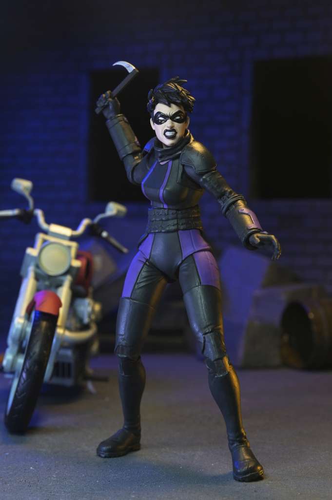 TMNT Last Ronin Casey Marie Actionfigur med Motorcykel neca
